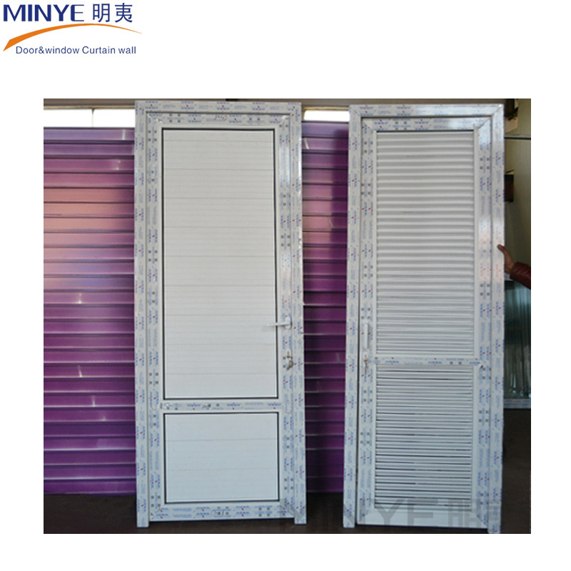 White Color Upvc/pvc Casement Door With Fixed Plank Single Door