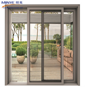 prefabricated interior wooden grain glass sliding door aluminum hanging sliding door