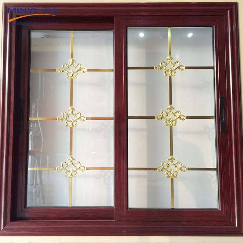 Double Pane Glass Sliding Reception Window Aluminum Profile Window