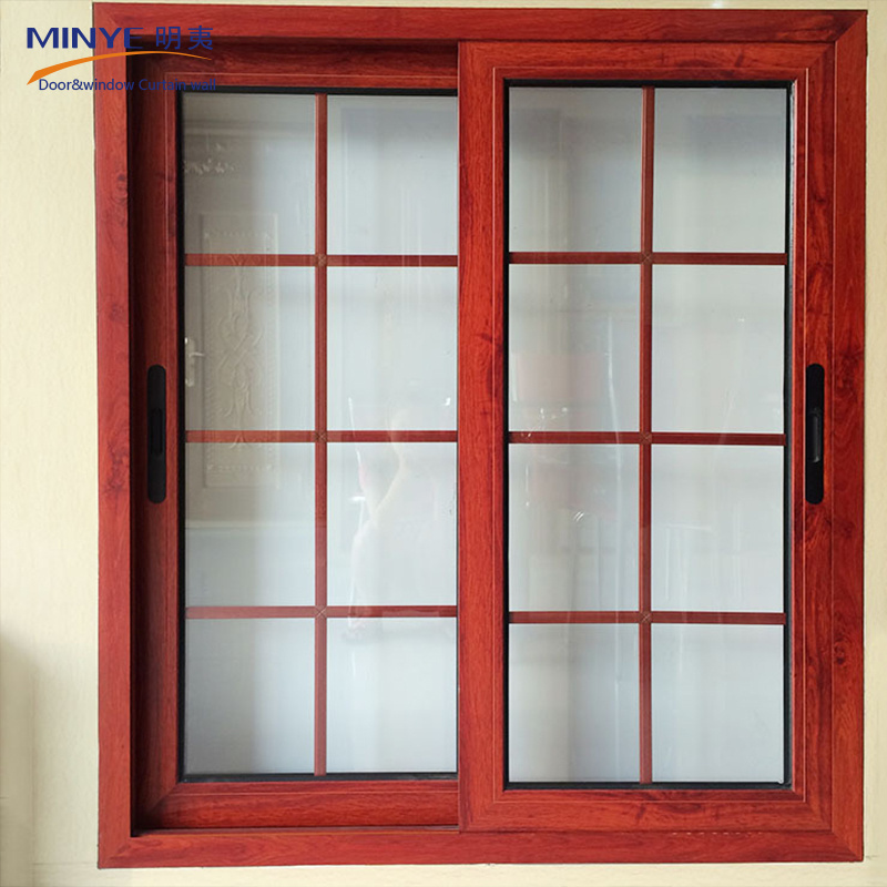 Double Pane Glass Sliding Reception Window Aluminum Profile Window