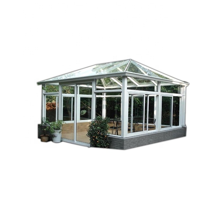 Veranda Aluminum Glass Customized Winter Garden Sunroom Greenhouse Energy Saving Aluminum Sunroom Glass Houses