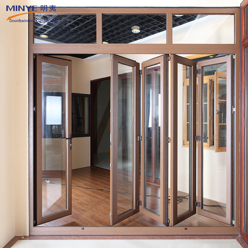 interior partition wall door/Plastic steel bifold doors/PVC folding door