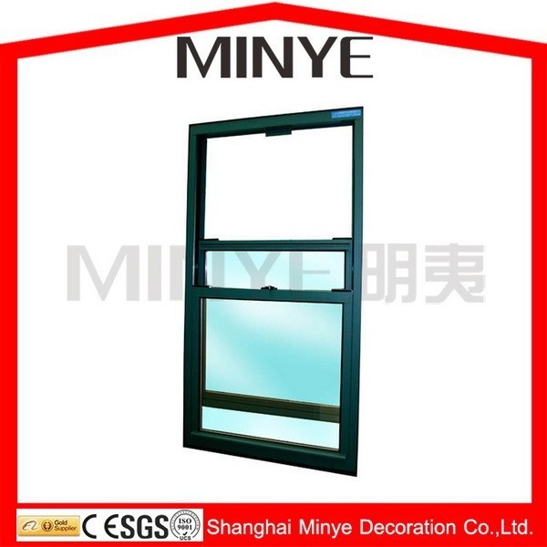 arch top design bathroom vertical sliding aluminum window