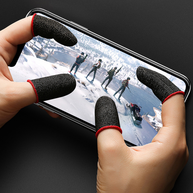 Anti-Sweat Fingertips Touch Screen Finger tips gaming finger sleeve for phone gamer gamerock Accessories