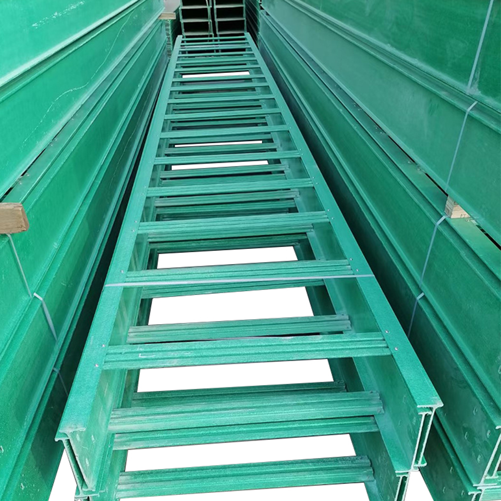 Low Price Wholesale Multifunctional Electrical Heavy Duty Green Indoor FRP Cable Ladder