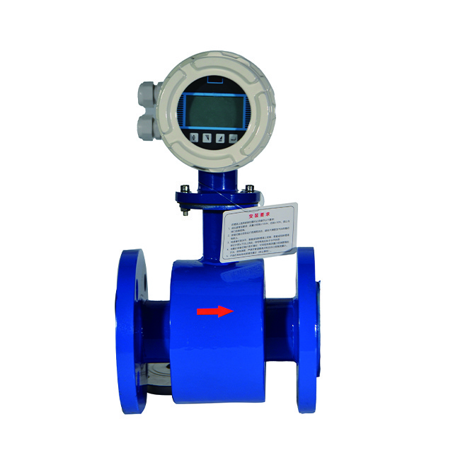 stainless steel industrial high pressure digital liquid control electromagnetic flow meter water magnetic flowmeter