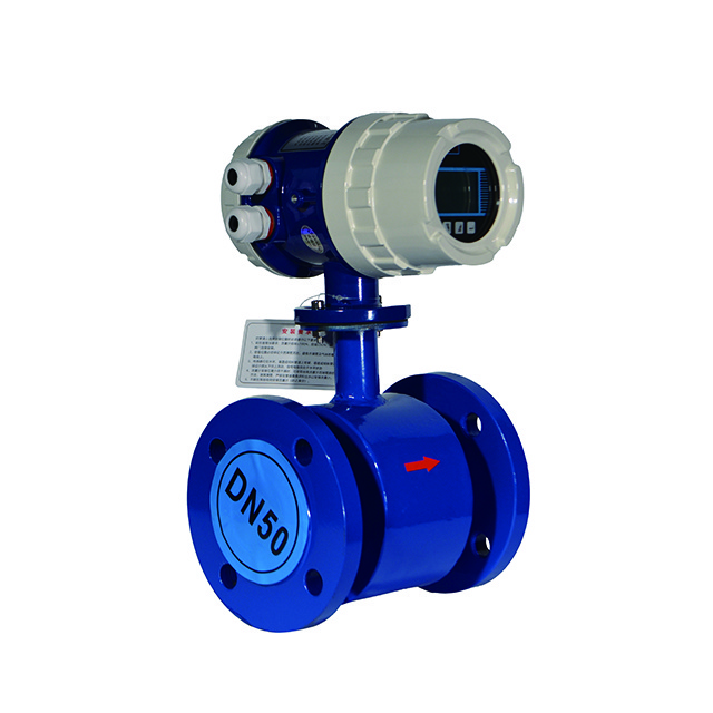 stainless steel industrial high pressure digital liquid control electromagnetic flow meter water magnetic flowmeter