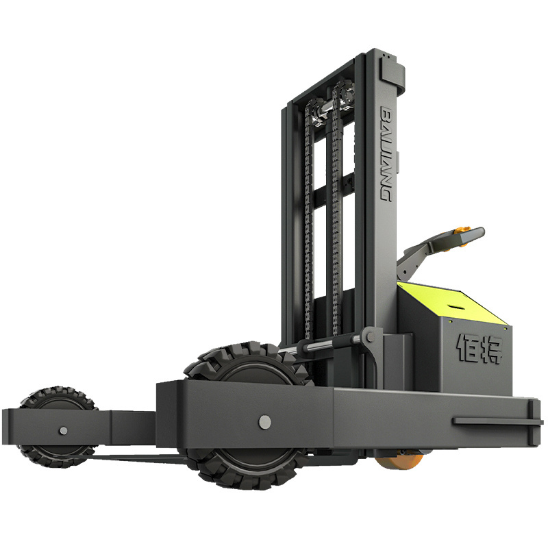 Off Road Stacker Pallet truck 1.5T All terrain Fully Automatic Lift Height 3M Stand on Electric Stacker for Outdoor