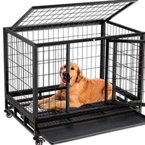 49inch Heavy Duty Indestructible Large Dog Crate with Removable Tray