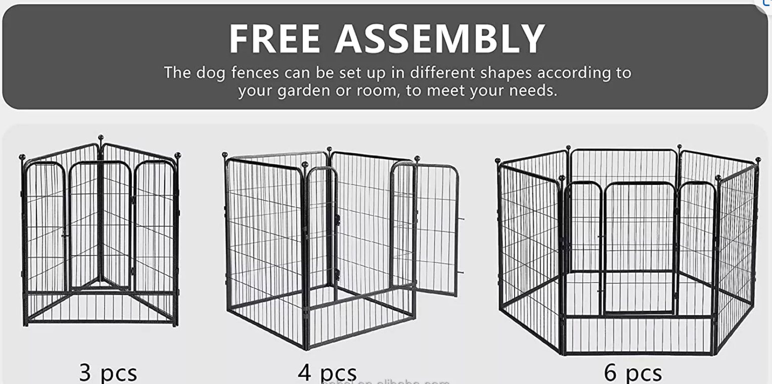 Outdoor Indoor Heavy Duty Easy Assemble Safe and Sturdy Dog Pens Pet Playpen for Dog Use