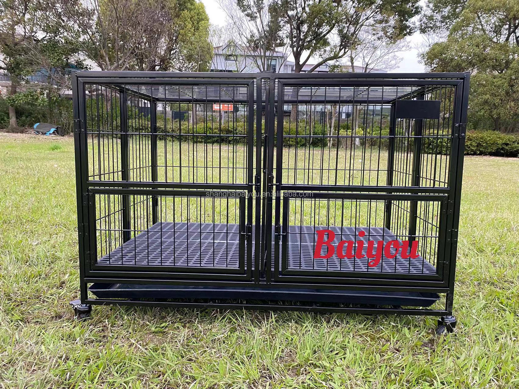 Bully Dog crates extra large strong metal iron large size foldable heavy duty dog cage and kennels