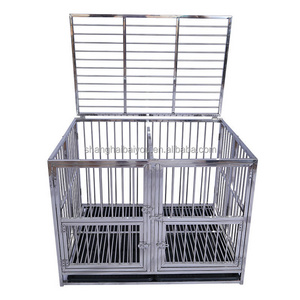 Heavy kennel high strength with wheels pet cage multiple sizes large black dog carrier outdoor dog cage