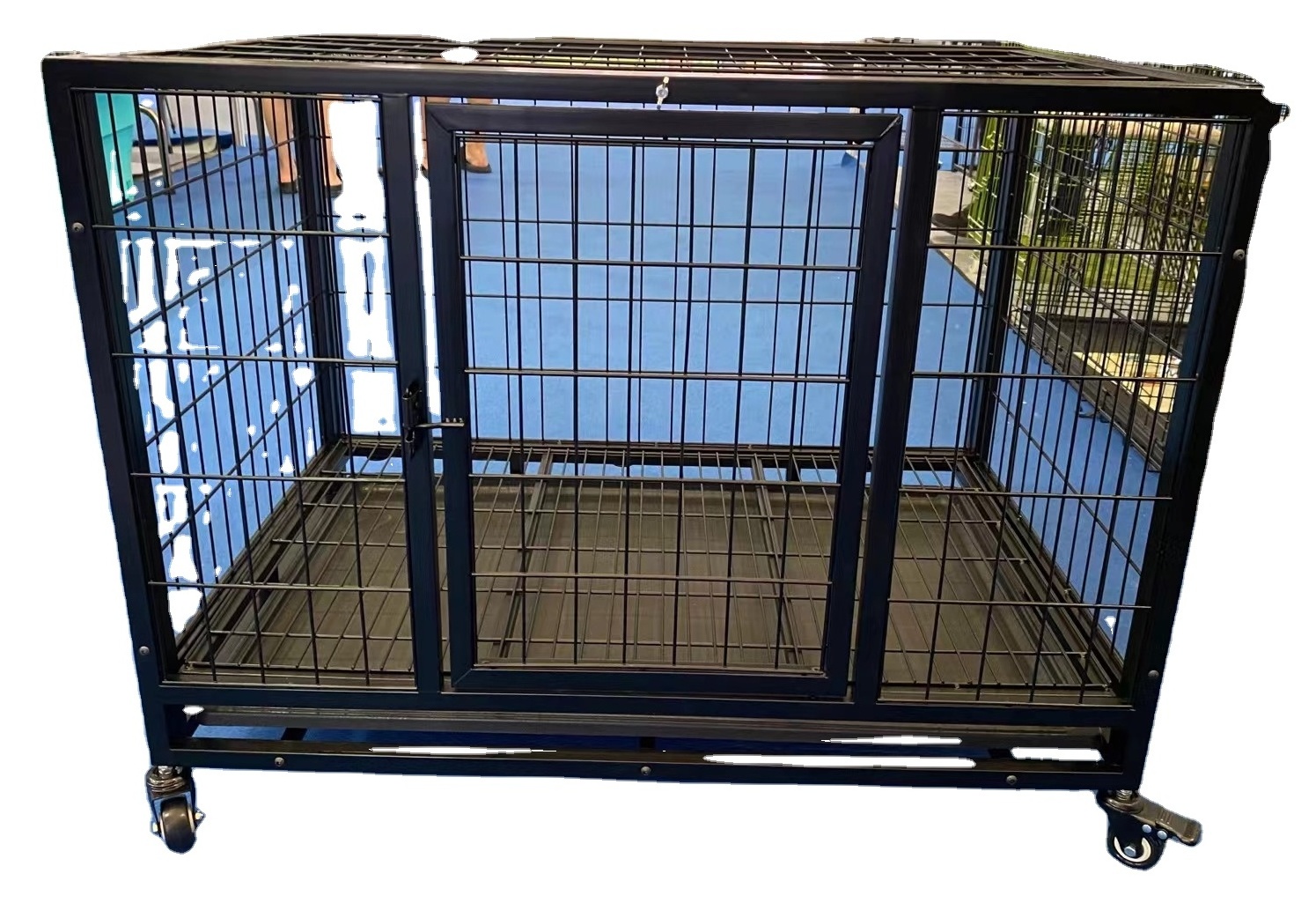 49inch Heavy Duty Indestructible Large Dog Crate with Removable Tray