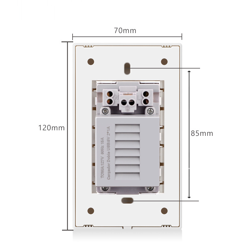 EU & US Plug Adaptor 2 Pin AC Power Travel Converter Euro European & American Outlet Rated Current 15A Adaptador corriente