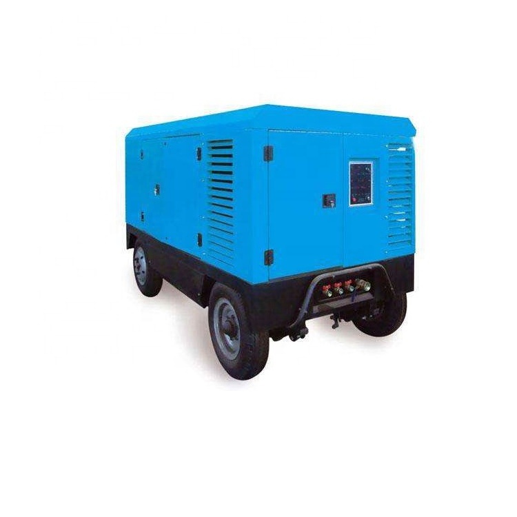 Screw Air Compressor Diesel 185cfm Mining Machine Sand Blasting Machine Water Well Drilling Rig Party Power