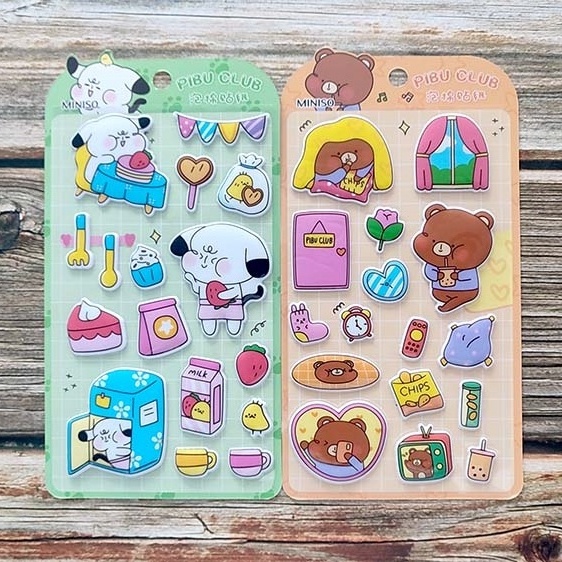 Custom Printing Cheap Notebook Cute Decoration Die Cut 3d Cartoon Eva Foam Puffy Sticker for Kids