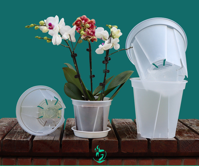 factory price Garden root control planters wholesale price nursery clear plastic pot planters Plant orchid pot garden