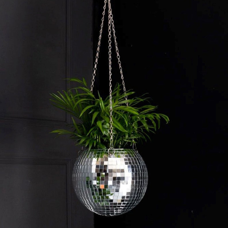 Home Hanging Disco Ball Planter 4