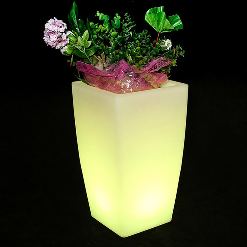 tall plastic flower pots /Garden Illuminate Planter Sale Wholesale Plastic Lighting Led Flower Pot Wodne Pot Solar