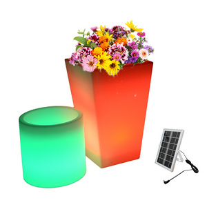 tall plastic flower pots /Garden Illuminate Planter Sale Wholesale Plastic Lighting Led Flower Pot Wodne Pot Solar