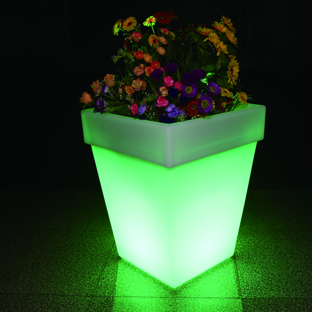 tall plastic flower pots /Garden Illuminate Planter Sale Wholesale Plastic Lighting Led Flower Pot Wodne Pot Solar