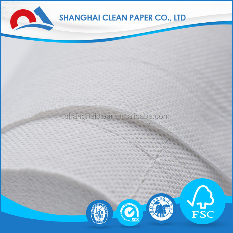 Mixed Pulp White Tissue Roll Natural Paper Napkin 2 Ply 300 Sheets Tissue Paper Custom Embossing Toilet Paper