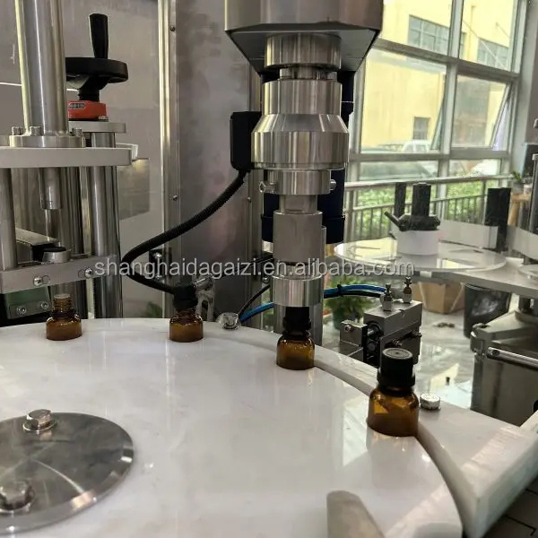 Full Automatic Double Nozzle Rotary Liquid Filling Machine for 60ml Juice Oil Bottling Machinery