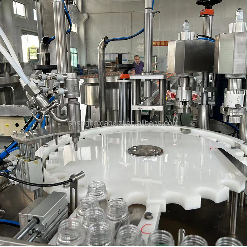 Automatic 30ml 60ml 100ml Liquid Filling Capping Machine for Plastic Chubby Gorilla Bottle Package Packing Line