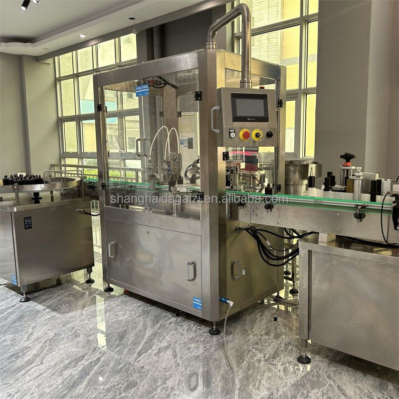 Full Automatic Double Nozzle Rotary Liquid Filling Machine for 60ml Juice Oil Bottling Machinery