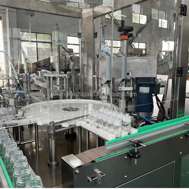 Automatic Monoblock 10ml 20ml Production Filling Packing Line for Chubby Gorilla Bottle Liquid Filler Capper