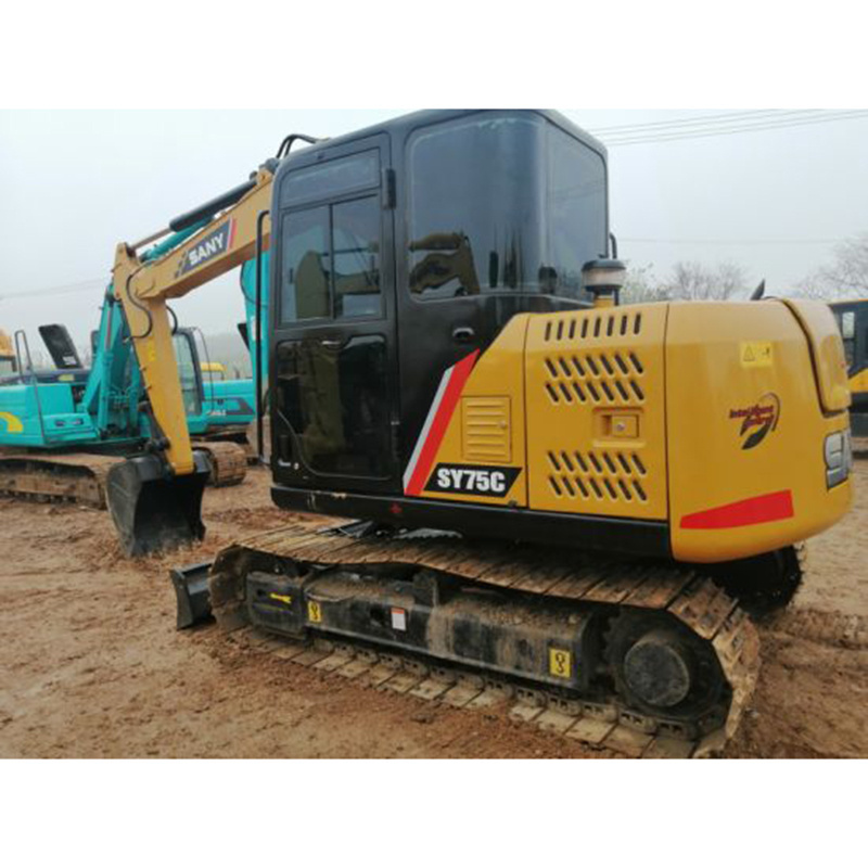 Heavy machine used sany sy75 sy75c pro sy75c-9 backhoe crawler mining digger 7ton secondhand excavator