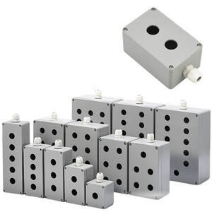 Metal Push Button Box Cast Aluminium Waterproof Control Box Switch 123456 Position 22Mm Control Empty Box