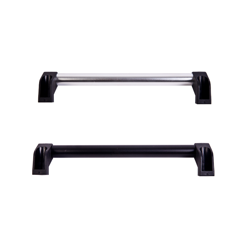 Silver Black Aluminum Alloy Tubular Pull Handle Tool Cart Handle Commercial Kitchen Cabinet Handle Closet Cabinet Door Pull