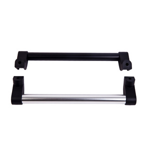 Silver Black Aluminum Alloy Tubular Pull Handle Tool Cart Handle Commercial Kitchen Cabinet Handle Closet Cabinet Door Pull