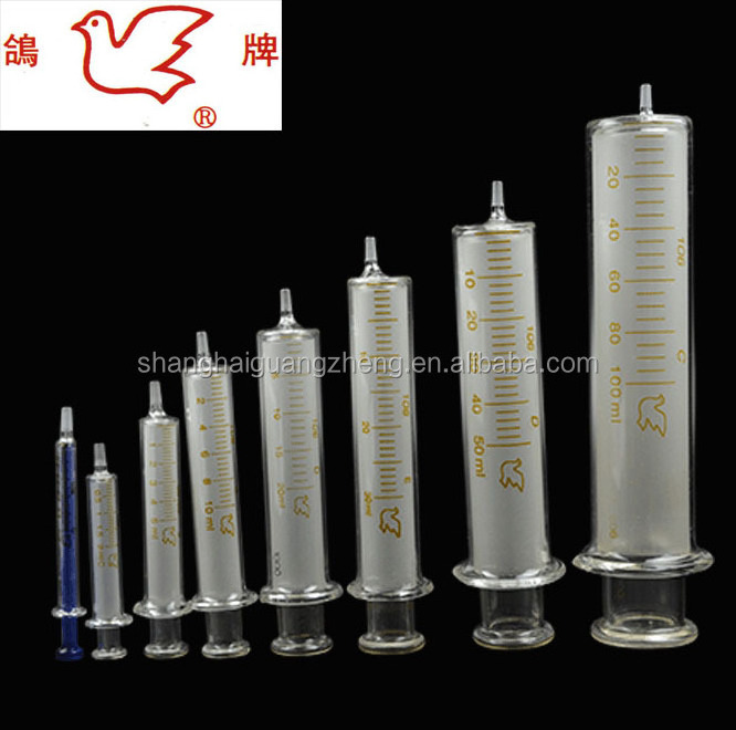 Reusable luer lock glass syringe 10ml (Shanghai, China)