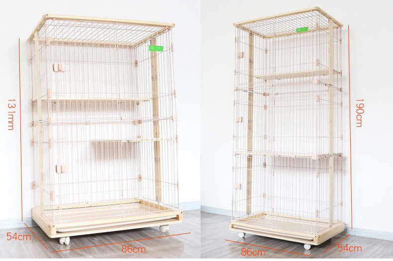 Factory Price Large Breeding Pet Crate 3 Tier Cat Cage Playpen Metal Wire Cat Home Cages With Wheels For 	 pet cages carriers