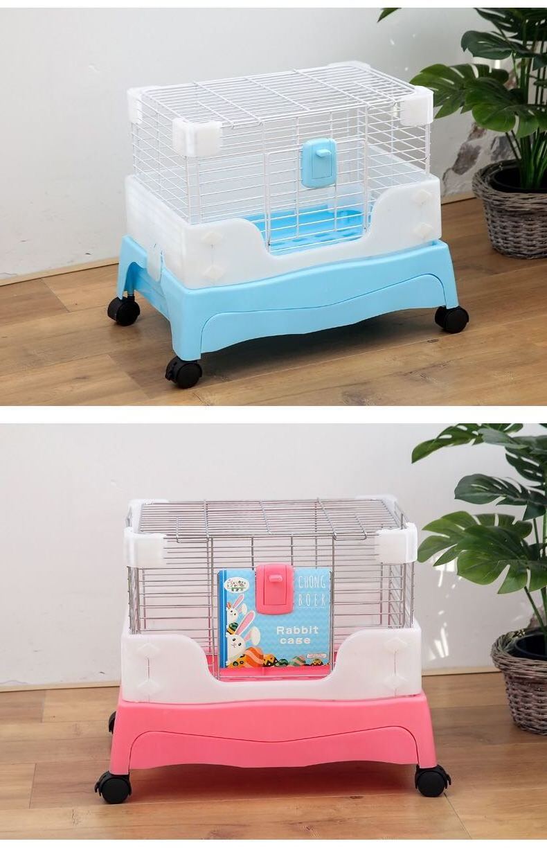 pet exercise  cage   New Design Plastic cage hamster Rabbit Small Animals House Travel Cage with stairs