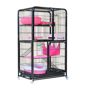 Multi Layer  Square Tube  Iron big cat  Pet Cafe Dog Cat Cage  3 layer 4 Layers steel dog cage outdoor cage