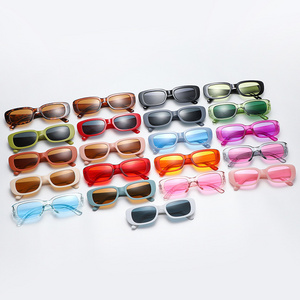 wholesale custom logo plastic gafas de sol small frame candy color fashion vintage sun glasses retro shades sunglasses 2024