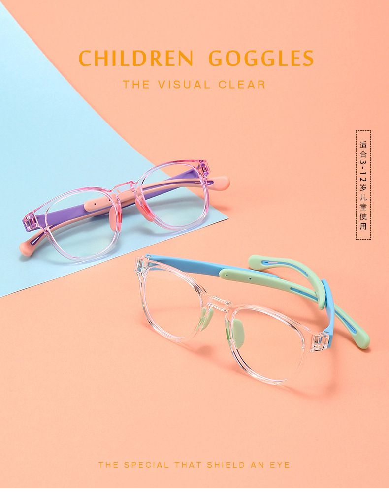 fashion silicone children blue ray cut computer glasses blue light filter anti blue light blocking glasses for kids