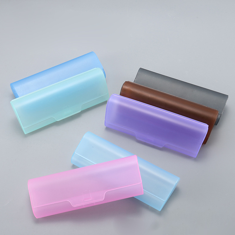 Portable Plastic Colorful PVC Transparent Clear Eyewear Case Reading Glasses Case