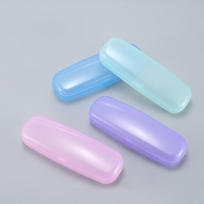 Portable Plastic Colorful PVC Transparent Clear Eyewear Case Reading Glasses Case