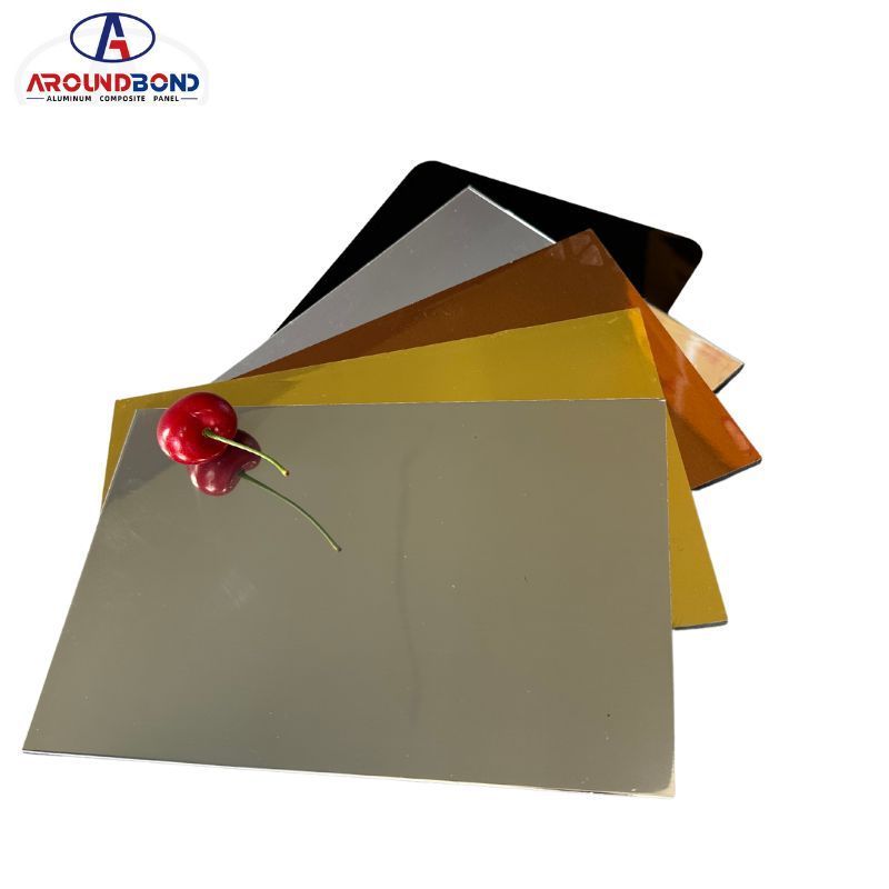 Alucobond Mirror Gold Finished Aluminum Composite Panel ACP Sheet Price For Travel Trailer Paneling Decoration