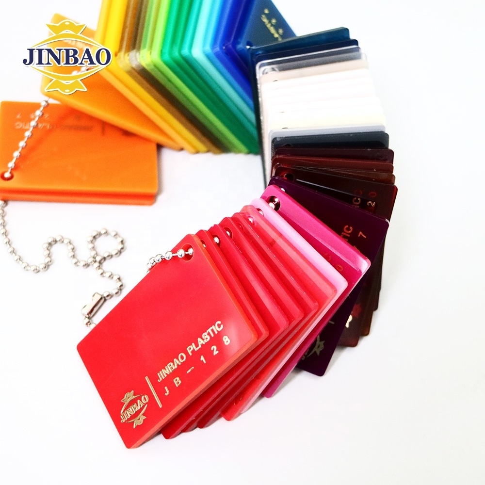 JINBAO matte laminate 15mm clear transparent extrusion 6mm color frosted  glitter acrylic sheet