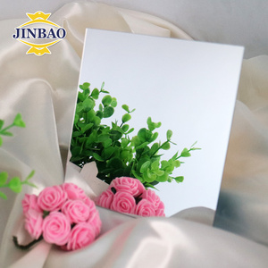 JINBAO Silver Plastic Acrylic 3D Wall Covering Sticker Mirror Sheet for  Decoration