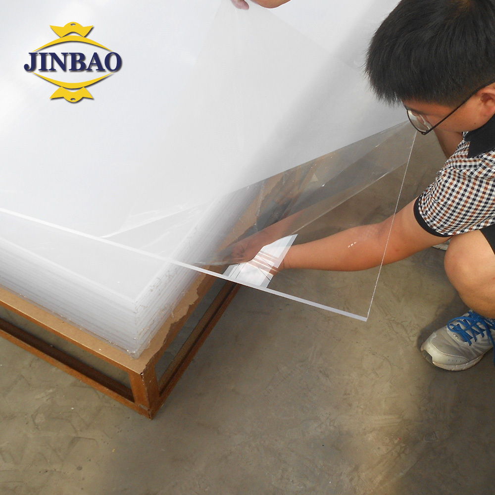 JINBAO wholesale customized 3mm 8x4 feet PMMA color transparent clear acrylic plastic board cast acrylic sheet for laser cutting