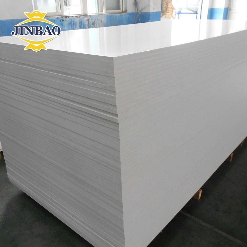 JINBAO 4x8 ft advertising material polyvinyl chloride sintra celuka 8mm 10mm 12mm pvc foam white