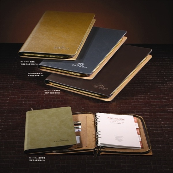 A4/B5/A5/A6 PU leather calendar planner notebook with ring binder