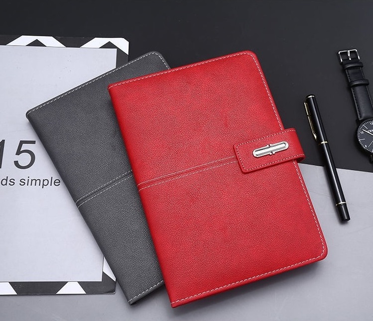 A5 A4 Personal Agenda Planner 6 Ring Binder Pu Leather Notebook Custom Hardcover Diary With Pen Holder