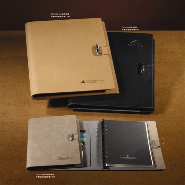 A4/B5/A5/A6 PU leather calendar planner notebook with ring binder